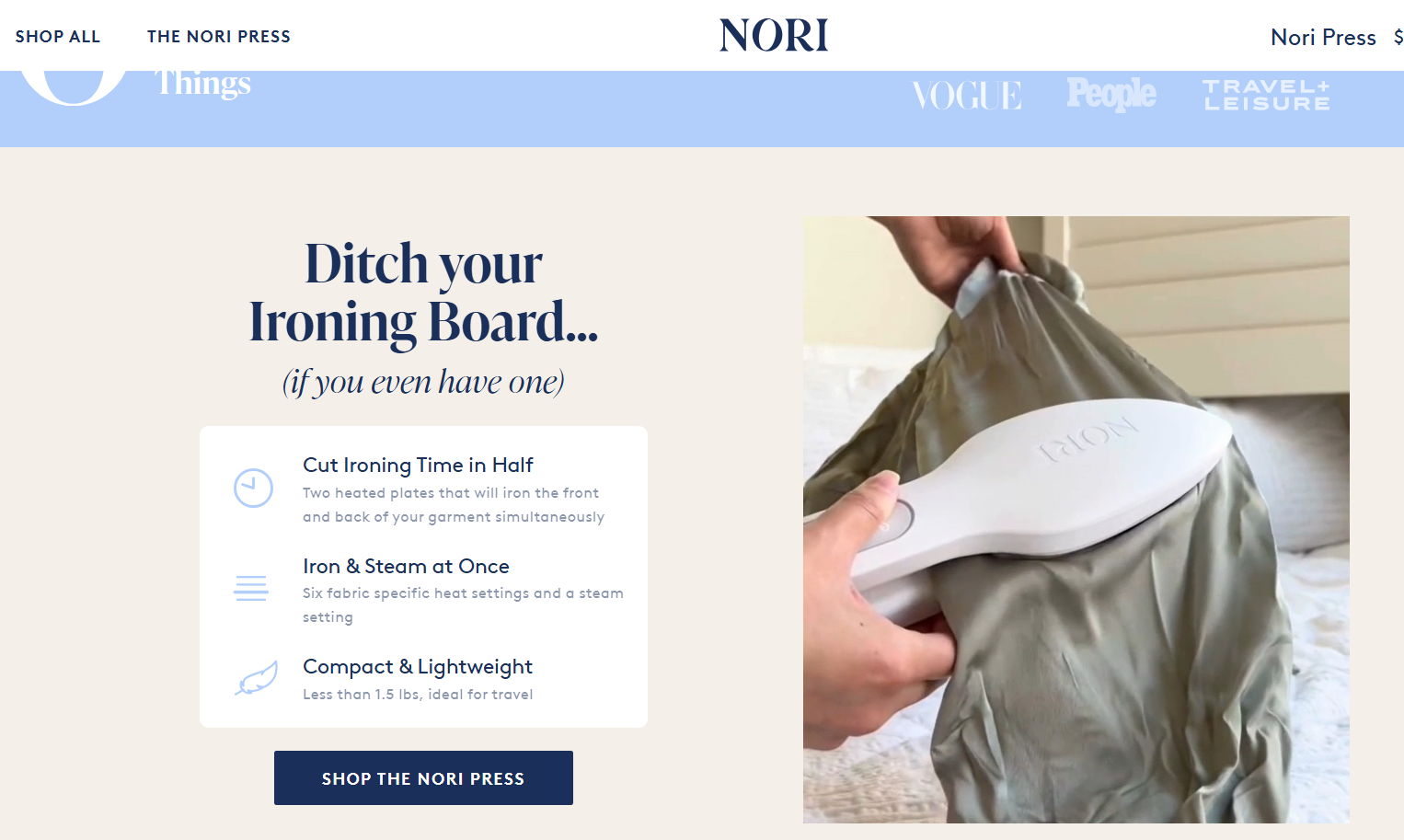 Nori The Nori Press Review – Innovative Compact Clothing Iron for Modern Living